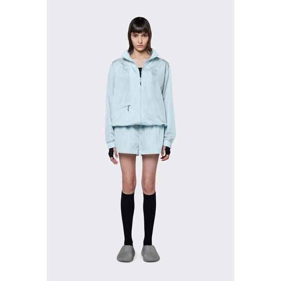 NWT Rains Women’s Bomber Windbreaker Track Jacket - Sky - Small - Picture 1 of 8
